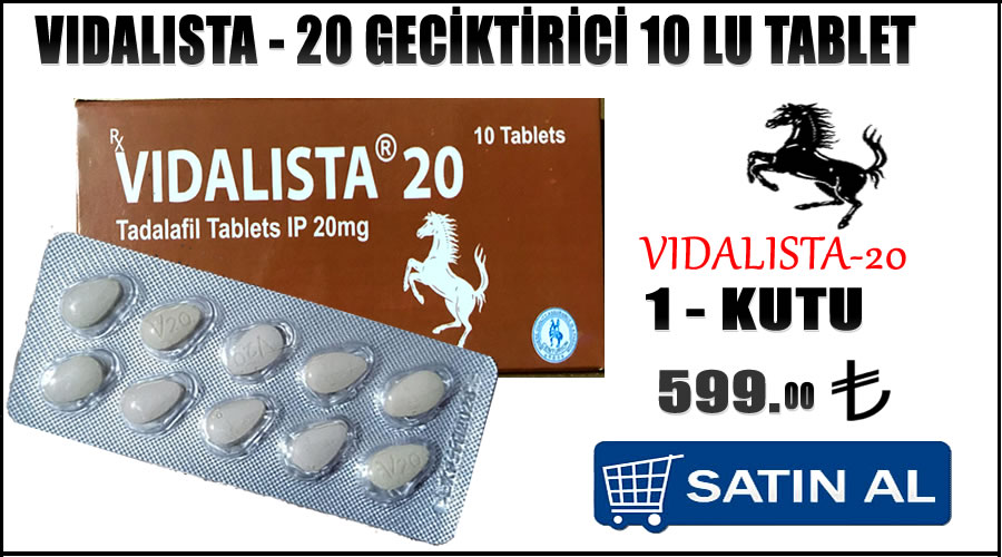 Vidalista 20 geciktirici hap eczanede satılan